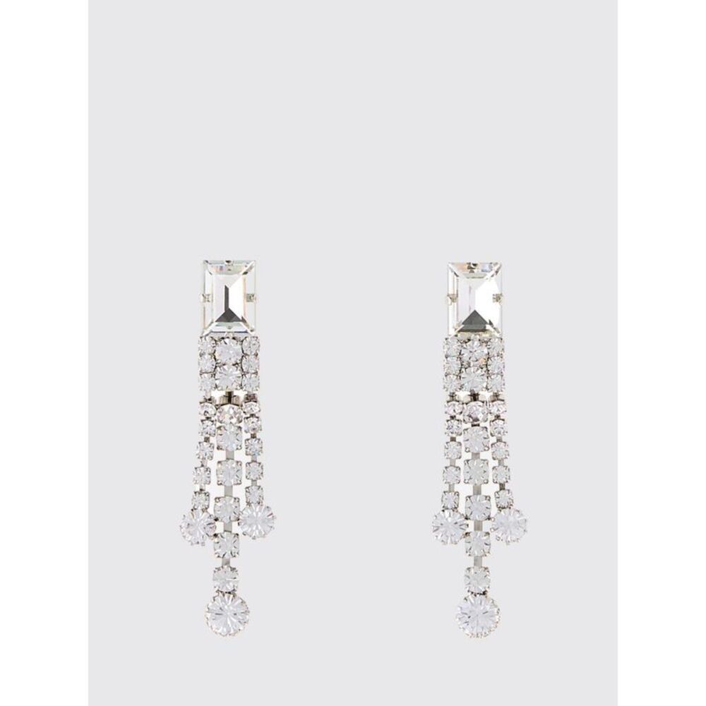Alessandra Rich Women Alessandra Rich Brass Earrings With Set Rhinestones